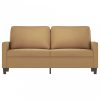 Kétszemélyes barna bársony kanapé 140 cm