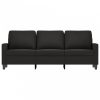 3 személyes fekete bársony kanapé 180 cm