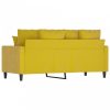 Kétszemélyes sárga bársony kanapé 140 cm