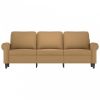 3 személyes barna bársony kanapé 180 cm