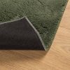 HUARTE erdőzöld rövid szálú puha és mosható szőnyeg 160x160 cm