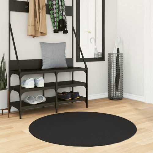 HUARTE fekete rövid szálú puha és mosható szőnyeg ? 100 cm