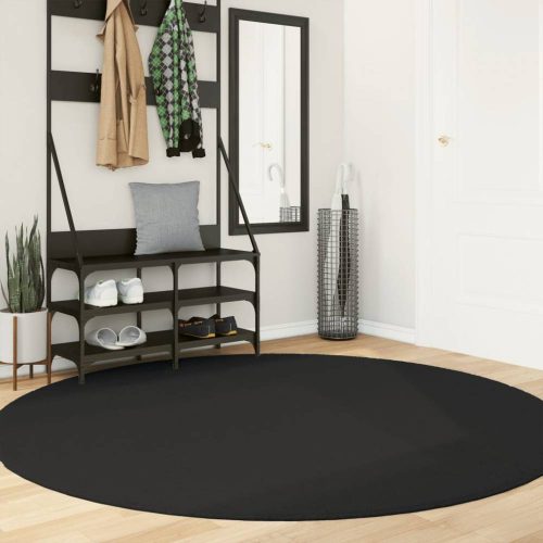 HUARTE fekete rövid szálú puha és mosható szőnyeg ? 200 cm