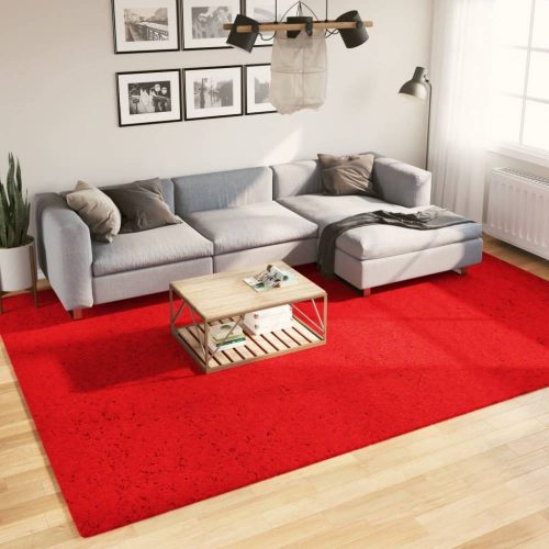 HUARTE piros rövid szálú puha és mosható szőnyeg 240 x 340 cm