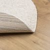 Krémszínű hosszú szálú bozontos modern szőnyeg ? 80 cm
