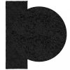 PAMPLONA fekete magas szálú bolyhos modern szőnyeg 80 x 250 cm