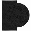 Fekete hosszú szálú bozontos modern szőnyeg 100 x 200 cm