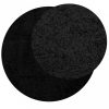 Fekete hosszú szálú bozontos modern szőnyeg ? 100 cm