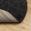 Fekete hosszú szálú bozontos modern szőnyeg ? 100 cm