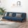 Kétszemélyes kék bársony kanapéágy