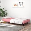 Kétszemélyes rózsaszín bársony kanapéágy