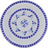 Kék és fehér mozaik bisztró asztal 60 cm
