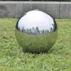 Kerti gömb alakú rozsdamentes acél szökőkút led-fényekkel 30 cm