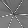 Szürke hatszög alakú pavilon 6 db oldalfallal 3,6 x 3,1 m 