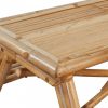 Bambusz piknik asztal 120 x 120 x 78 cm