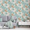 DUTCH WALLCOVERINGS zöld filodendronleveles tapéta