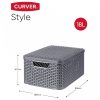 Curver Style 3 db M-es méretű antracitszürke tárolódoboz fedéllel