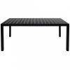 Fekete alumínium és wpc kerti asztal 185 x 90 x 74 cm