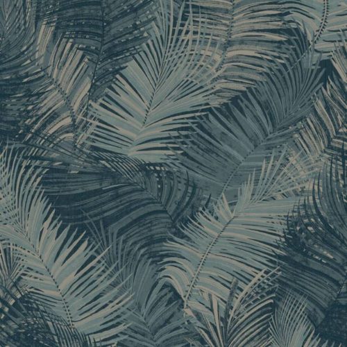 DUTCH WALLCOVERINGS Palm benzinkék tapéta