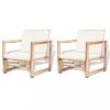 Vidal 2 db bambusz kerti szék hát- és ülőpárnával