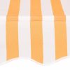 Narancssárga-fehér csíkos kézzel feltekerhető napellenző 150 cm