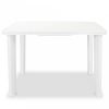 Fehér műanyag kerti asztal 101 x 68 x 72 cm