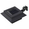 6 db négyszögletes fekete kültéri napelemes led lámpa, 12 cm