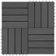 11 db (1 m2) fekete dombornyomott wpc burkolólap 30x30 cm