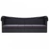 Fekete polyrattan kültéri kanapé napellenzővel