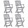 4 db összecsukható tömör akácfa kültéri szék