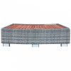 Szürke polyrattan spa fellépő 92 x 45 x 25 cm