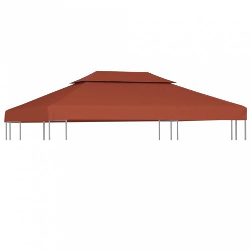 Terrakotta kétszintes pavilon tetőponyva 310 g/m? 4 x 3 m