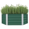 Zöld horganyzott acél kerti magaságyás 129 x 129 x 46 cm