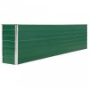 Zöld horganyzott acél kerti magaságyás 320 x 40 x 77 cm