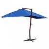 Kék függő napernyő farúddal 400 x 300 cm 