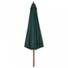 Zöld kültéri napernyő farúddal 330 cm