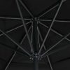 Fekete kültéri napernyő alumíniumrúddal 500 cm 
