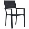 4 darab fekete fautánzatú hdpe kerti szék