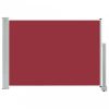 Piros kihúzható oldalsó terasz napellenző 80 x 300 cm