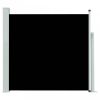 Fekete kihúzható oldalsó teraszi napellenző 170 x 300 cm
