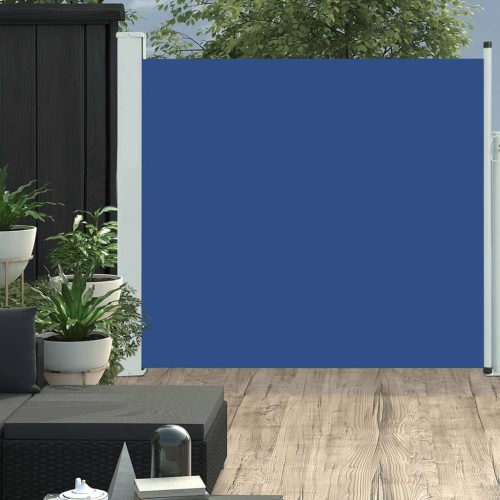 Kék kihúzható oldalsó teraszi napellenző 170 x 300 cm