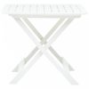 Fehér műanyag összecsukható kerti asztal 79 x 72 x 70 cm