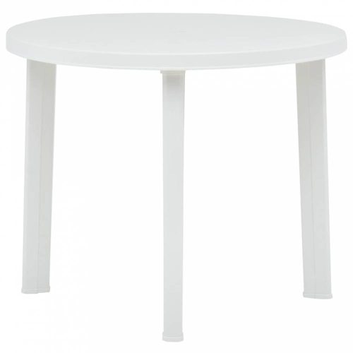 Fehér műanyag kerti asztal 89 cm