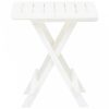 Fehér műanyag összecsukható kerti asztal 45 x 43 x 50 cm