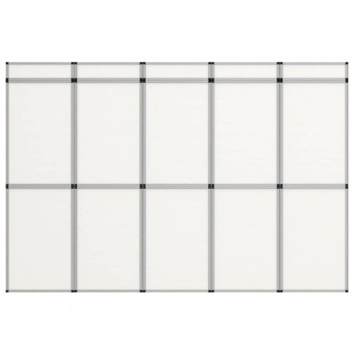 Fehér 15 paneles összecsukható kiállítófal 302 x 200 cm
