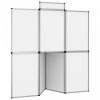 Fehér 8 paneles összecsukható kiállítófal asztallal 181x200 cm