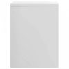 Magasfényű fehér forgácslap éjjeliszekrény 40 x 30 x 40 cm