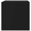 Fekete forgácslap tv-szekrény 80 x 40 x 40 cm 
