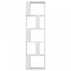 Magasfényű fehér könyvszekrény/térelválasztó 45 x 24 x 159 cm  