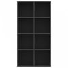 Fekete forgácslap könyv-/tálalószekrény 66 x 30 x 130 cm
